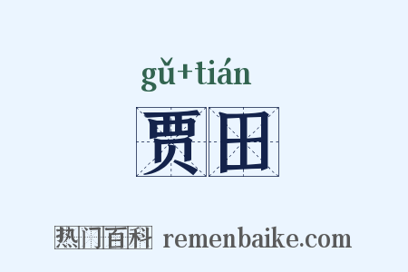 贾田是什么意思的图片